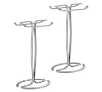 iDesign T-Shape Countertop Hand Set of 2-Chrome Towel Holder