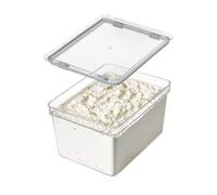 IDESIGN The Fresh Collection - Contenedor de almacenamiento grande y alto para productos secos, 7.85 pulgadas de largo x 10.9 pulgadas de alto x 6 pulgadas de ancho, contenedor transparente