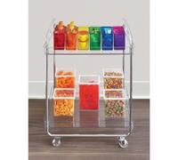 iDesign The Home Edit Series, Carrito rodante con 2 estantes, 2 ruedas bloqueables