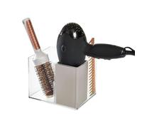 iDesign The Home Edit Series, Organizador para el pelo con 3 compartimentos, Silicona y plástico reciclado