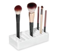 iDesign The Sarah Tanno Collection - Portabrochas de silicona para cosm ticos y maquillaje con ranuras de varios tama os, color blanco