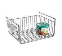 iDesign York Lyra Cesta organizadora para colgar, estante flotante de metal para la cocina o el armario, plateado
