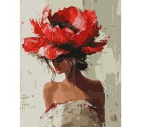 Ideyka Pintar por números - Un delicado brote ©victoria_art___ 40x50 con marco de madera