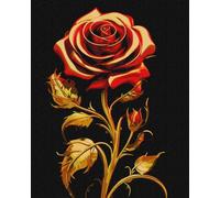IDEYKA Un símbolo de belleza con colores metálicos extra - Pintura por números para adultos, fácil de pintar por números, pintar por números adultos con marco, DIY como regalo, 40х50 cm