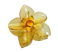 Idezek Pinzas de garra de flores para el cabello,Pinza de pelo floral | Clip de garra de flor de pelo tropical transparente,Prevenir resbalones Horquilla de mujer con pinza de pelo tropical