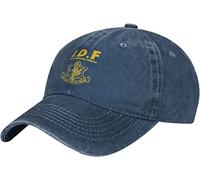 IDF Israel Defense Forces - Gorra de béisbol de mezclilla ajustable, azul marino, Talla única