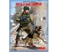 Idf K-9 Israel Police Equipo Officer W/ Perro 1:16 Plástico Modelo Kit Icm