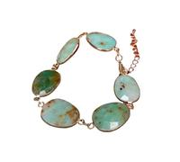 IDGTTLDF 17x22mm Green Chrysoprase Necklace Oval Shape Faceted Bezel Set Women Jewelry Nice Gift