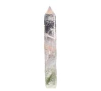 IDGTTLDF 1pc 11-12cm Big size Clear Quartz Obelisk White Crystal Wand Point Fengshui Tower for Home Decoration
