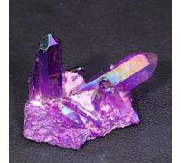 IDGTTLDF 1pc 120-150g Coated Light Purple White Quartz Cluster For Home Decoration