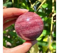 IDGTTLDF 1pc 7-8cm beautiful Strawberry Quartz Crystal Ball Polished Sphere Elegant Home Decor