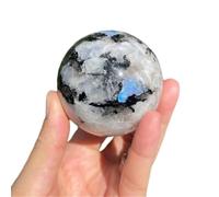 IDGTTLDF 1pc 7-8cm Rainbow Moonstone Ball Ornament Sphere Shape Home Decor Christmas Party