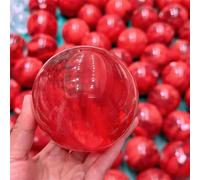 IDGTTLDF 1pc 7-8cm Red Melting Crystal Ball Decor Bohemian Style Glossy Figurine for Home Office Entryway