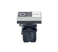 IDGTTLDF 1pc Injection Molding Machine Switch Cycle Start Button Black and White Button A Normally Open Normally Closed