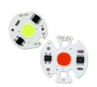 IDGTTLDF 1pc LED COB Chip 7W 27MM Red AC220V Without Driver Suitable for Spotlights and Downlight Light Sources