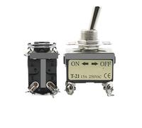 IDGTTLDF 1pc T-21BS Toggle Switch Swing Switch High Current 250V15A Toggle Switch Four-Pin Two-Speed on/Off