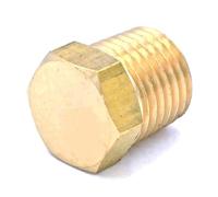 IDGTTLDF 3/8" NPT Male Hex End Cap Brass Pipe Fitting Connector Water Gas Oil Fuel