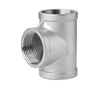 IDGTTLDF 316L Stainless Steel Inner Wire Three-Way Internal Thread Thread Buckle 4 Minutes 6 Minutes 1 Inch Water Pipe Accessories Straight Through Direct Joint(G1)