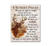 IDGTTLDF A Hunter's Prayer Metal Tin Sign - Vintage Retro Style Weatherproof Wall-Art for Garage, Bar, Patio and Man Cave Framed,12x18inch(30x45cm)