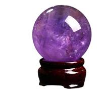 IDGTTLDF Amethyst Crystal Ball Sphere Balls for Witchcraft and Decorative - Crystals Stones Beginners Gift,70mm