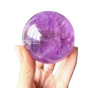 IDGTTLDF Amethyst Quartz Sphere Big Nice Crystal Ball Purple Stone Ornaments (Size : 50-90g)