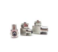 IDGTTLDF Codo de Giro rápido de Acero Inoxidable 304, 1 Pieza, diámetro Exterior de Tubo de 6 mm a Rosca Macho de 3/8'', Ajuste en ángulo Recto