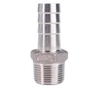 IDGTTLDF Conector de tubería de Acero Inoxidable 304 con Rosca Macho BSP de 3/8" y diámetro Exterior de Manguera de 10 mm