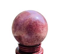 IDGTTLDF Decorative Ornaments Strawberry Quartz Ball Crystal Polished Sphere (Size : 900-1000g)