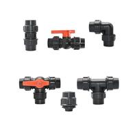 IDGTTLDF Garden Supplies PE Water Tube Quick Connector Ball Valve Elbow End tee Joint Farm Irrigation Pipe Fittings 20/25/32/40/50/63mm Nozzle(Straight Repair,50mm)