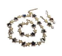 IDGTTLDF Gemstone Set Labradorite Star Shape Pave Beaded For Women Jewelry SET (Sets)