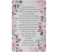 IDGTTLDF I Come to The Garden Alone Vintage Metal Tin Sign Floral Wall Decor for Women Home Bedroom 8 X 12 in