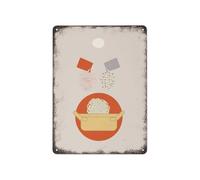 IDGTTLDF Korean Ramen Ramyeon Metal Tin Sign Minimalist Food Art Wall Decor for Kitchen Dining Room Bar Cafe Korean Food Lover Gift 8 X 12 inch
