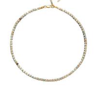 IDGTTLDF Latest Stone Women Chokers Necklace Fashion Chain Short Collar Trendy Simple Jewelry Femme (Amazonite)