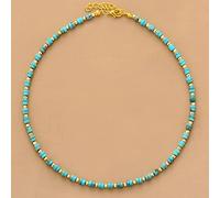 IDGTTLDF Latest Stone Women Chokers Necklace Fashion Chain Short Collar Trendy Simple Jewelry Femme (Turquoise Jasper)
