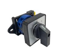 IDGTTLDF LW26-20/1 DIN Mounted ON-Off Rotary Switch Knob 2 Position 0-1 Changeover CAM Switches 20A 1 Pole 4 Terminals Control Circuit(No DIN)