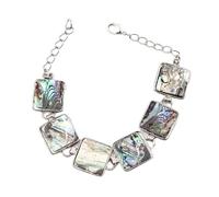 IDGTTLDF Multi Agates Green Abalone shell Bracelet Bangle For Women Lady Jewelry (Abalone shell)