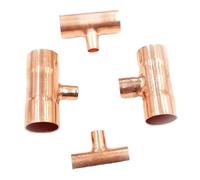 IDGTTLDF Reductor de Cobre Puro de 8 x 6,35 x 8 mm, Tubo de Soldadura de 3 vías, 1 Unidad