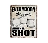 IDGTTLDF Rustic Beer Sign Metal Tin Plaque Vintage Everybody Deserves Another Saying Wall-Art for Pub Basement Game Room Bar Decor Cool Gifts for Men 8 X 12 inch