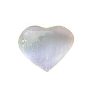 IDGTTLDF Selenite Heart Shaped Hand Carved Polished Love Crystal Souvenir Home Decoration Couples Collectible Gift