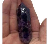 IDGTTLDF Stone Lilac six Prism Ornaments Purple Crystal Double Pointed Column(600g)