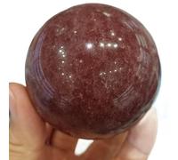 IDGTTLDF Strawberry Stone Ball Crystal Home Office Decor Crafts Gift Ornament Ornaments (Size : 450-500g)