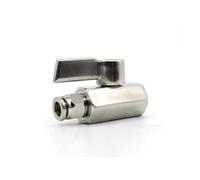 IDGTTLDF Válvula de Bola a presión de 3/8" BSP Hembra x 6 mm for Cerveza casera SUS304 con Mango de Acero Inoxidable