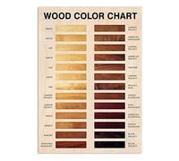 IDGTTLDF Woodworking Basics Metal Sign Wood Color Chart Vintage Educational Reference Guide for Home Workshop Garage Wall Decor 8 X 12 inch