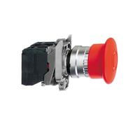 IDGTTLDF XB4BT42 = ZB4BT84 + ZB4BZ102 Switching Off Push Button, 40 Stop, ?22 mm Latching Pull 1NC