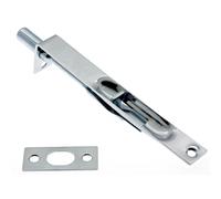 idh by St. Simons 11010-026 Professional Grade Quality Solid Brass 6"""" Flush Bolt with Square End 6-Inch Polished Chrome