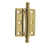 idh by St. Simons 80360-003 Professional Grade Quality Solid Heavy Duty Spring Screen Door Hinges with Ball Finials (Pair) Polished Brass