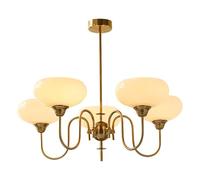 IDHBGJD Iluminación Lámpara de araña Moderna Lámpara de Globo E27 Dorada de 5 Luces con Pantalla Lisa Lámpara Colgante Sputnik Lámparas de Comedor para Sala de Estar Dormitorio