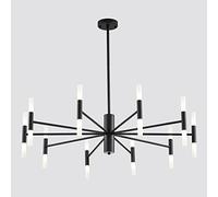 IDHBGJD Iluminación Lámpara de Techo Sputnik Negra Moderna de Mediados de Siglo - Gran casa de Campo Tradicional y lámpara de araña contemporánea para Comedor, Sala de Estar y Dormitorio