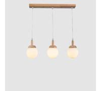 IDHBGJD Lámpara Colgante con Bola de Cristal de Leche esmerilada, 3 Luces Colgantes en racimo, lámpara de Granja Antigua única, Accesorio de iluminación MI-NI pequeño y Lindo, vestíbulo