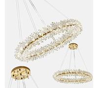 IDHBGJD Lámpara de araña de Cristal Moderna, Accesorio de iluminación Colgante para Isla de Cocina, Luces para Pasillo, Techo Empotrado, iluminación de araña Dorada, φ40cm, φ60cm y φ80cm